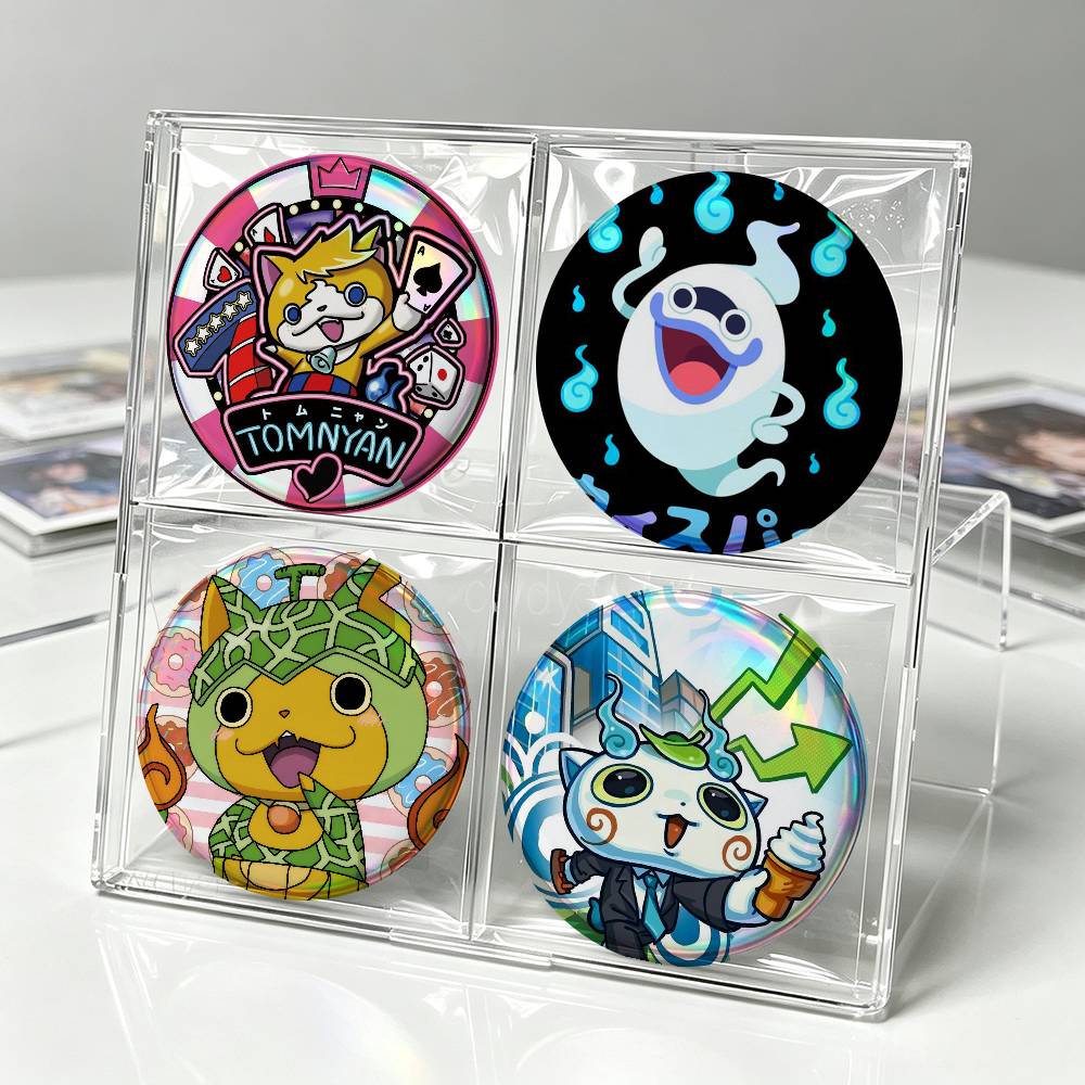 Jewelry Watches For Kids - Y-Yokais キュートなW-Watchピン ソフトボタンピン 丸型メタルバッジ ラペルピン パーツ