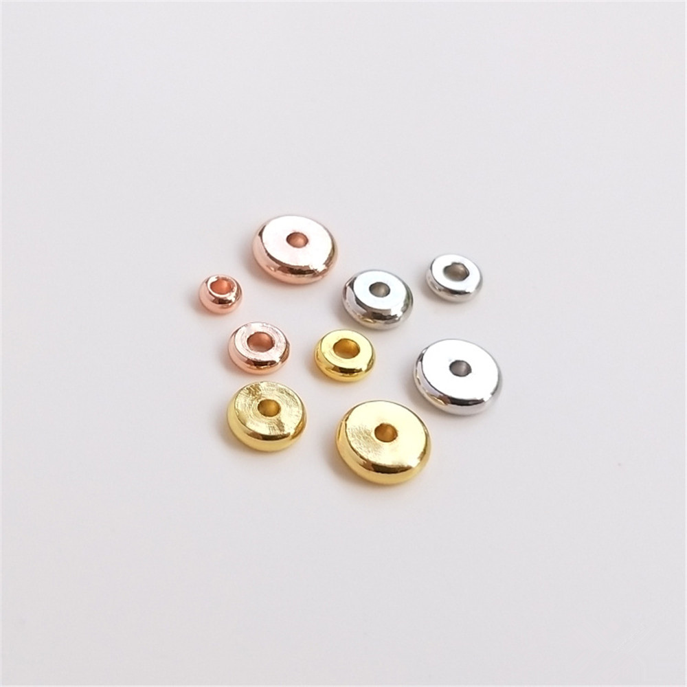 Rose Gold Bracelet - 10個入り 本物の18K金メッキ ホワイトとゴールド ローズゴールド スペーサービーズ DIY