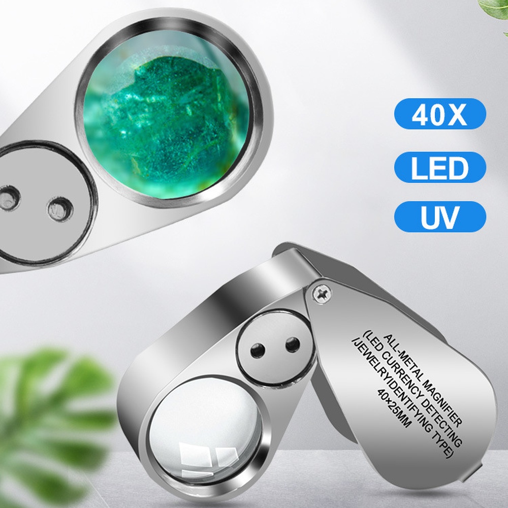Collectors Coins Jewelry & Watches Of Smithtown - 40倍高倍率折りたたみ式拡大鏡 LEDライト付き手持ちルーペ コインやジュエリーの検査機器用