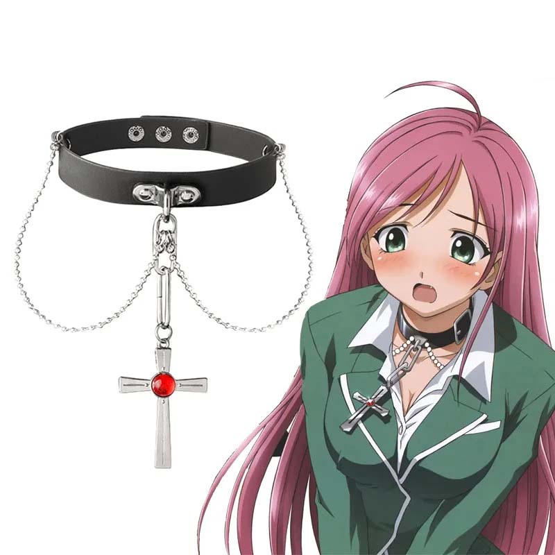 Crystal Choker Necklace - Rosario and Vampire-クリスタルペンダントネックレス,コスプレファッション,パンクジュエリー,rosario moka