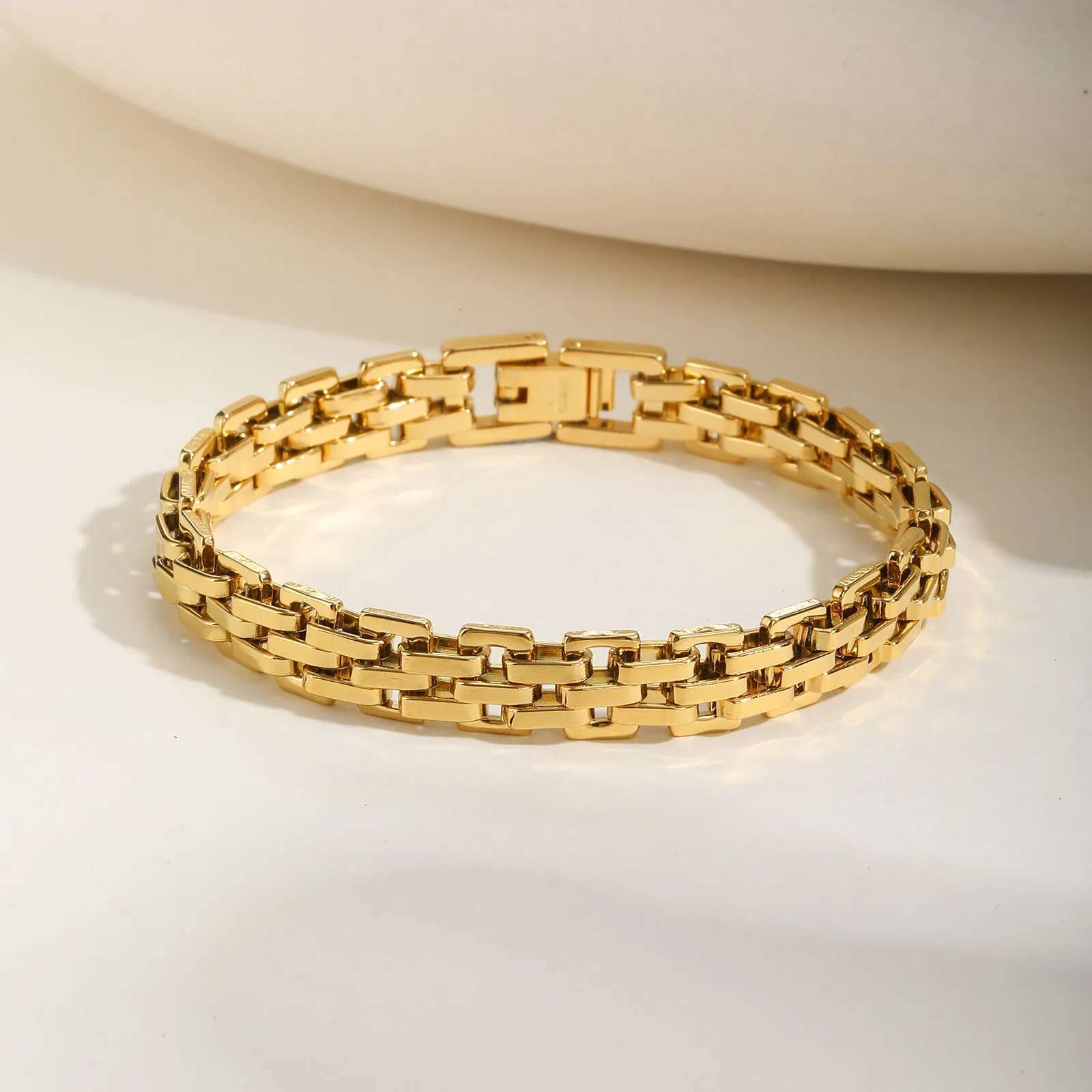 Jewelry Watches For Kids - Prjewel 女性の時計ストラップブレスレットゴールドカラーステンレス鋼ブレスレットファッションパーティー防水ジュエリー女性ガールギフト