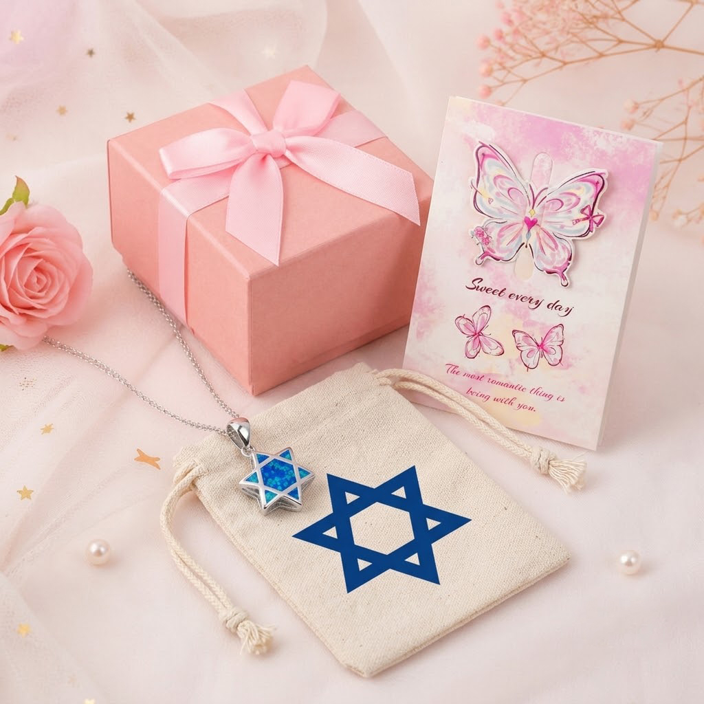 Jewelry & Watches Sp Z Oo Ul Frezerów 3 - ダビデの星オパールペンダントネックレス リバーシブル ユダヤ教六芒星保護アミュレットチャーム シルバーチェーンジュエリー 女性へのギフト