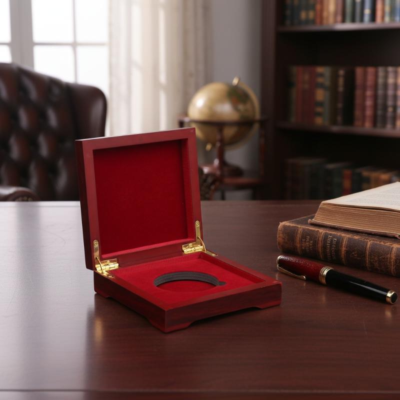 Collectors Coins Jewelry & Watches Of Smithtown - 10*10*3.5 センチメートル/12*12*3.5 センチメートル木製コインディスプレイオーガナイザーボックス保護ホルダープレミアム収納ケースコレクター用お土産ディスプレイ