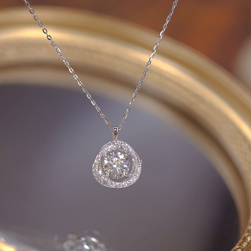 925 スターリングシルバージュエリー絶妙なクリスタルメビウ - Crystal Choker Necklace のレビューと価格