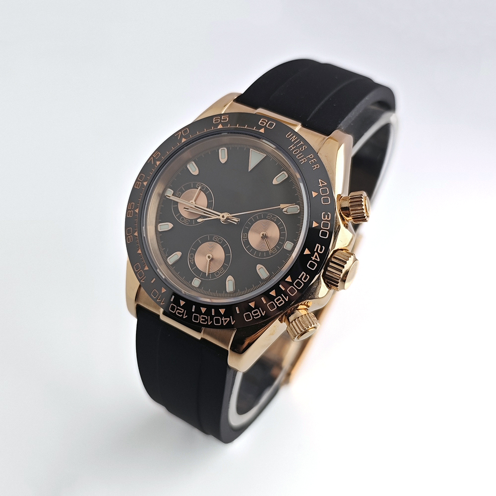 39mm VK63 メンズローズゴールド腕時計、パーソナライ - Rose Gold Bracelet のレビューと価格