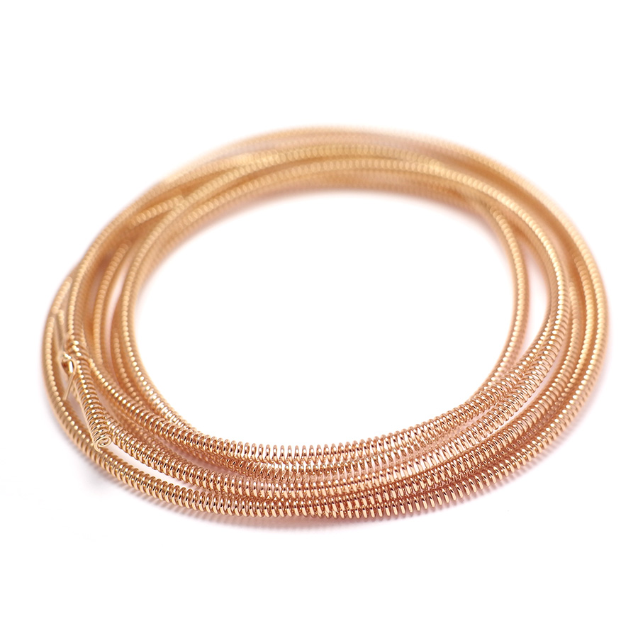 ピンクゴールドメッキのスプリングチェーン,真ちゅう製ネックレ - Rose Gold Bracelet のレビューと価格