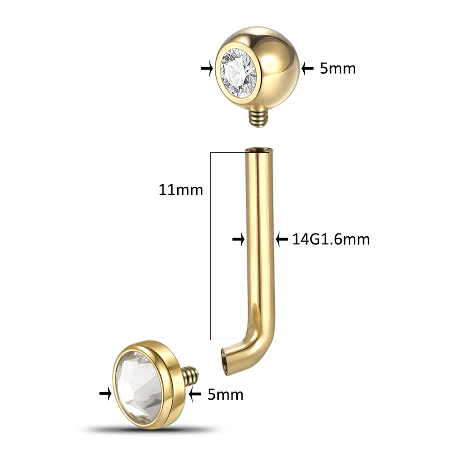 男性と女性のためのg23チタンcz湾曲バーベル、垂直時代のド - Christina Jewelry & Watches Marguerite Ørestik Forgyldt Sølv のレビューと価格