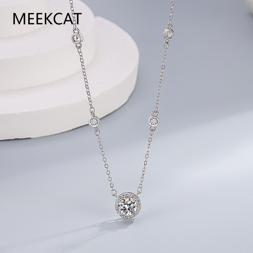 1/2/3CT モアッサナイトネックレス女性用 925 スタ - Crystal Choker Necklace のレビューと価格