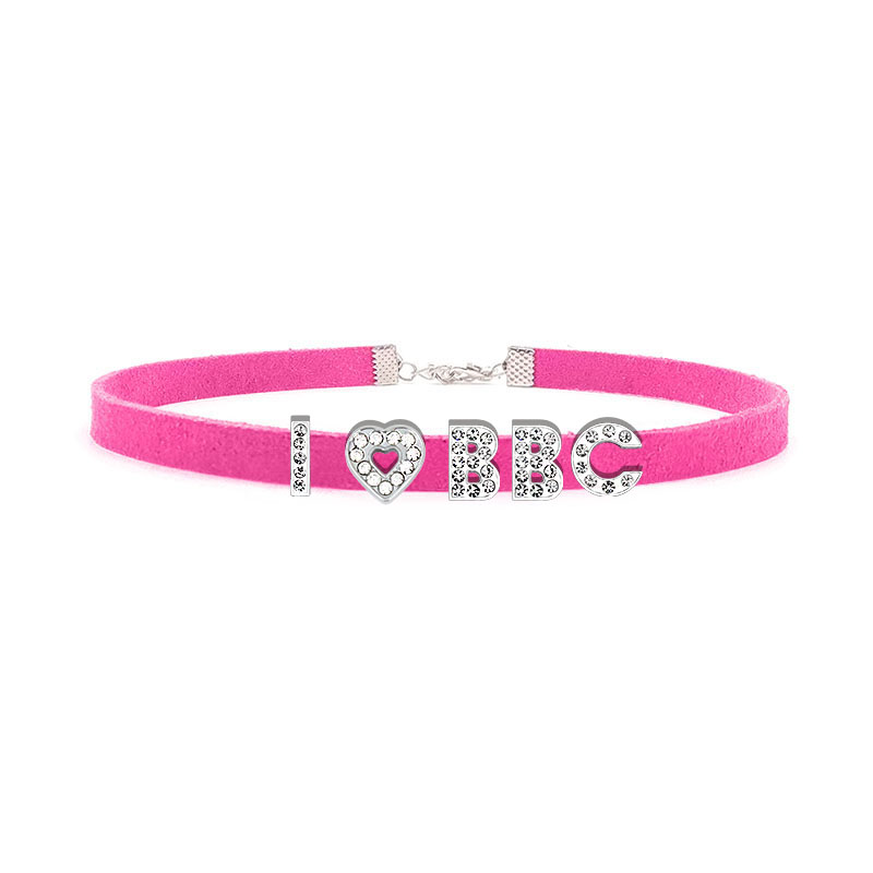 女性と男性のためのセクシーなラインストーンの文字が付いたネッ - Crystal Choker Necklace のレビューと価格