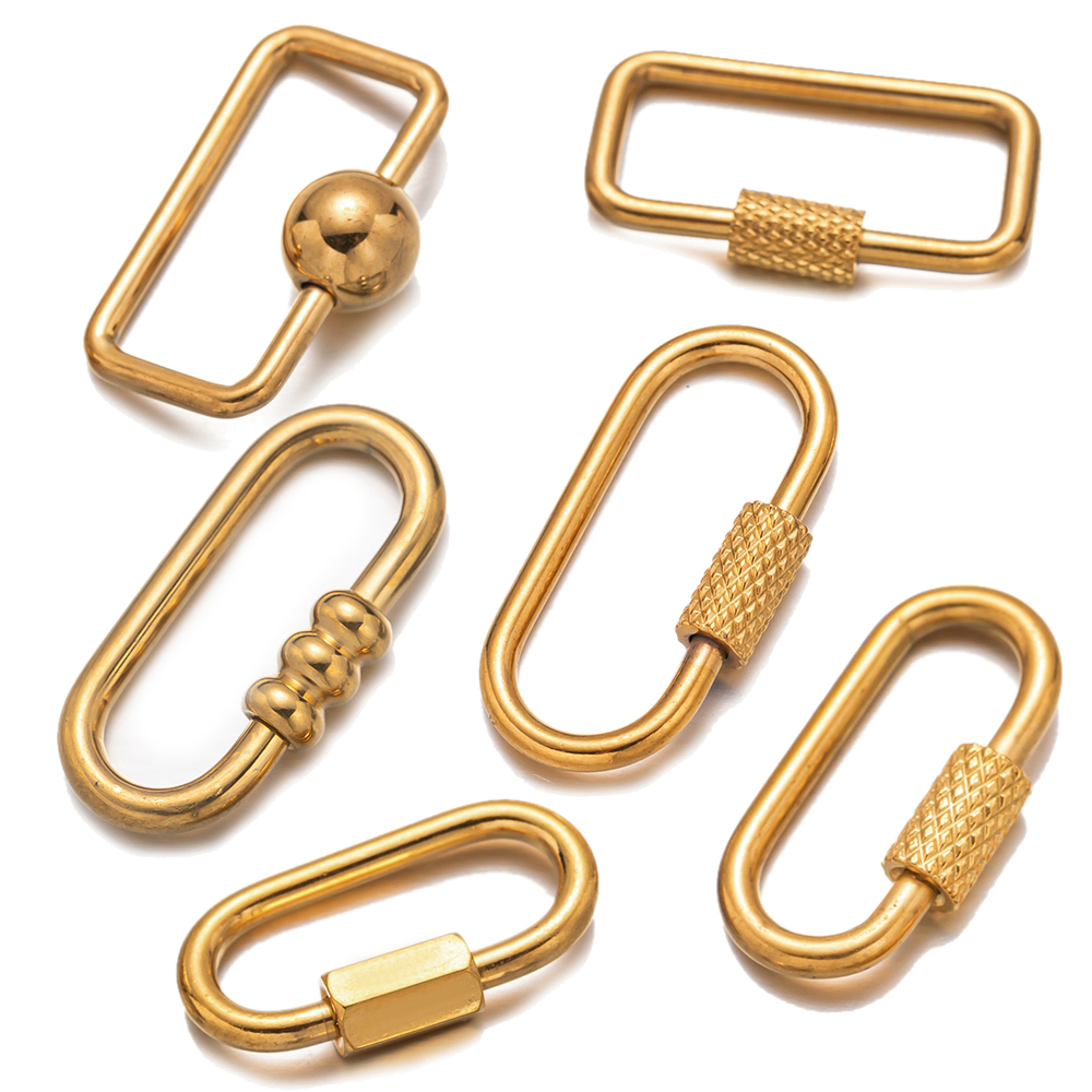 5 個のステンレス鋼小さな楕円形ロックカラビナスクリューロッ - Charm Bracelet Beads のレビューと価格