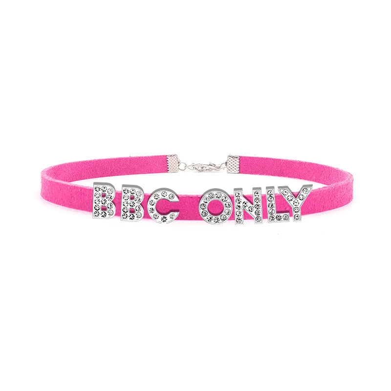 ラインストーンレター BBC のみネックレス女性のためのカス - Crystal Choker Necklace のレビューと価格