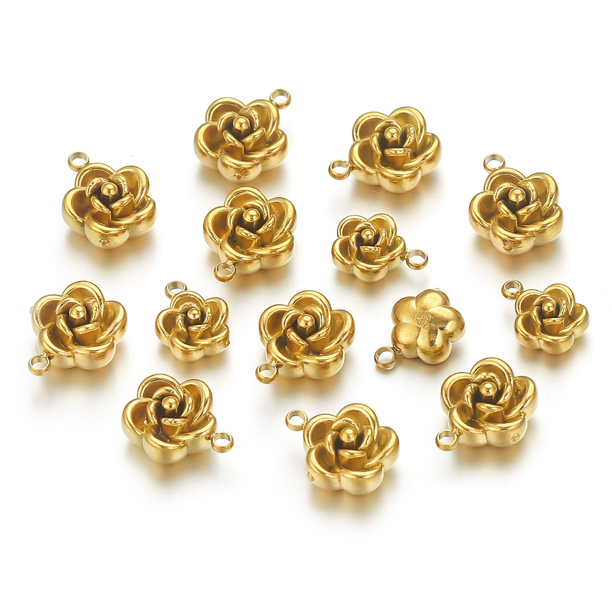 5 個 8/10 ミリメートルステンレス鋼メッキゴールド 1 - Rose Gold Bracelet のレビューと価格