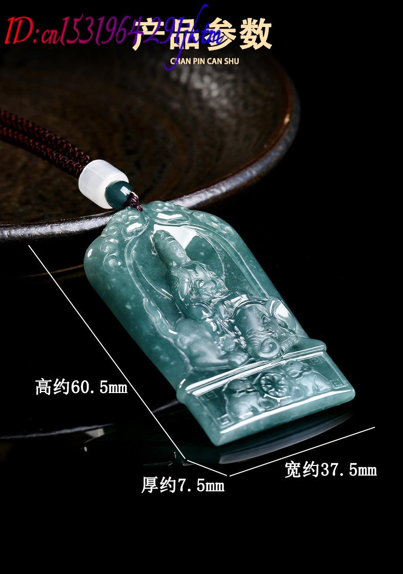 天然ビルマ翡翠観音ペンダントネックレスチャームジュエリーデザ - Jewelry & Watches Sp Z Oo Ul Frezerów 3 のレビューと価格