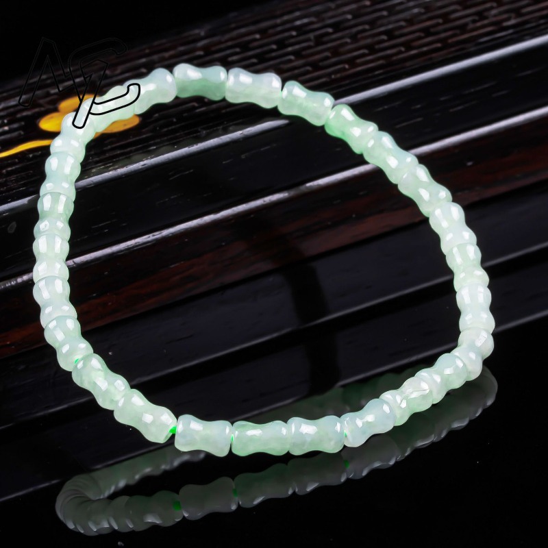 新しい本物の天然良質な翡翠竹のブレスレットネックレス、彫刻チ - Jewelry & Watches Sp Z Oo Ul Frezerów 3 のレビューと価格