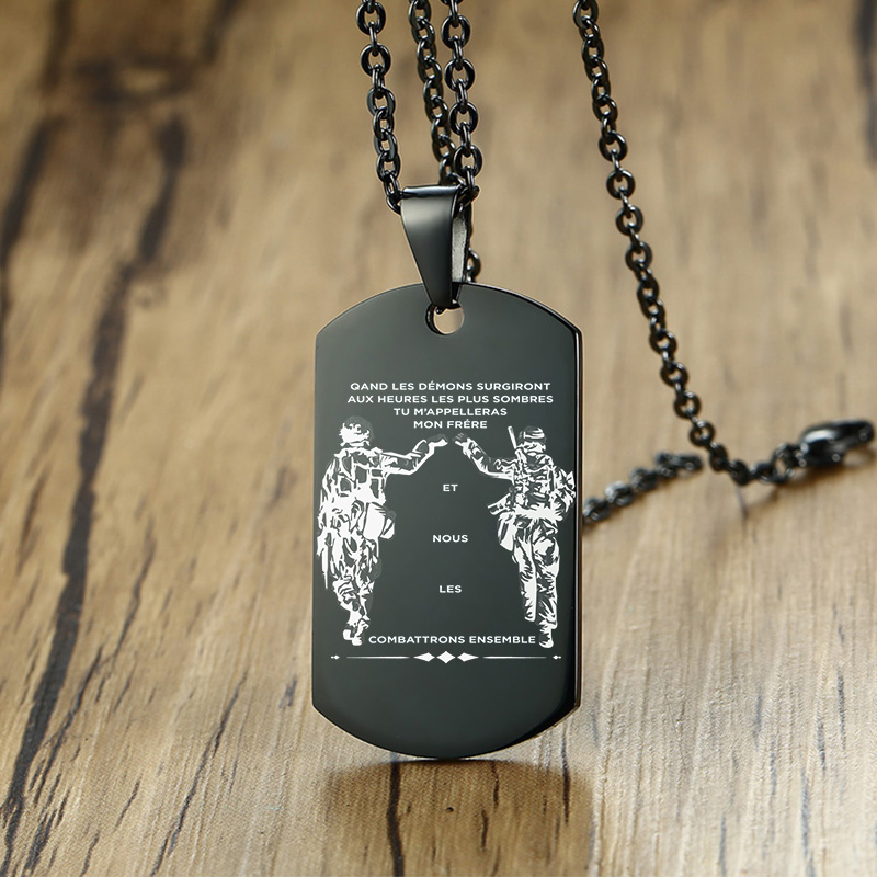 悪魔が来るときの最も暗い時間のvnox男性のための兄弟犬のタ - Mens Dog Tag Necklace のレビューと価格