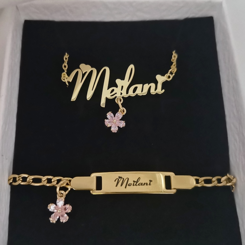 Leechee-子供のための小さなペンダントネックレス,カス - Engraved Name Necklace のレビューと価格