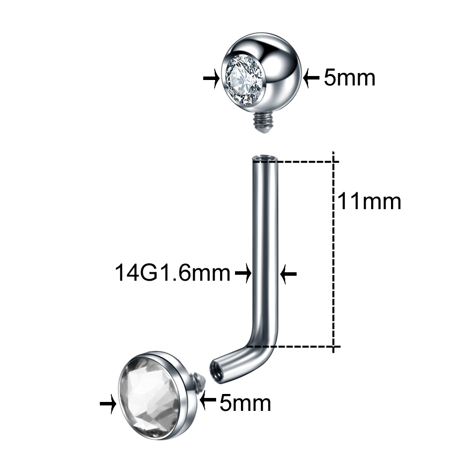 1PC ASTM F136 チタンクリスティーナピアス 14 - Christina Jewelry & Watches Marguerite Ørestik Forgyldt Sølv のレビューと価格