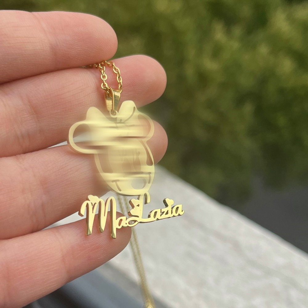 子供のためのパーソナライズされた文字のジュエリーセット,漫画 - Engraved Name Necklace のレビューと価格