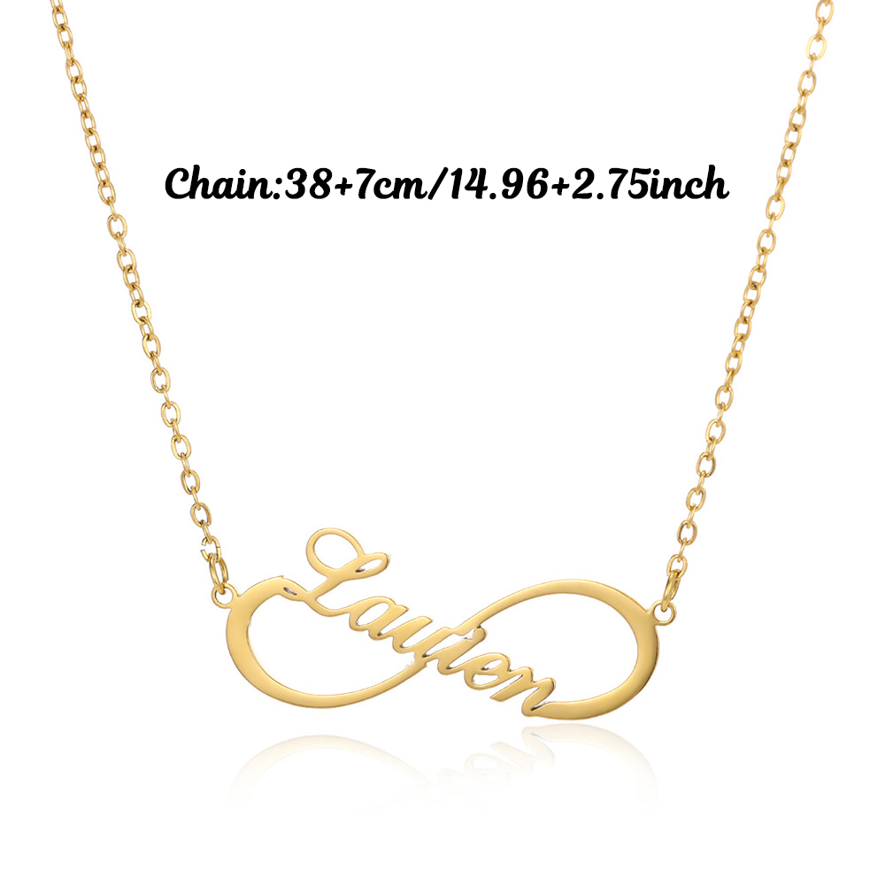 カスタム名インフィニティネックレス女性家族マザーパーソナライ - Engraved Name Necklace のレビューと価格