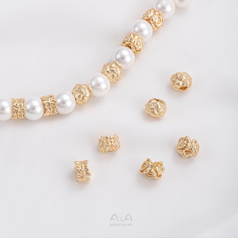 14K ゴールド色保持ウールボールローズリースビーズ付き、手 - Rose Gold Bracelet のレビューと価格