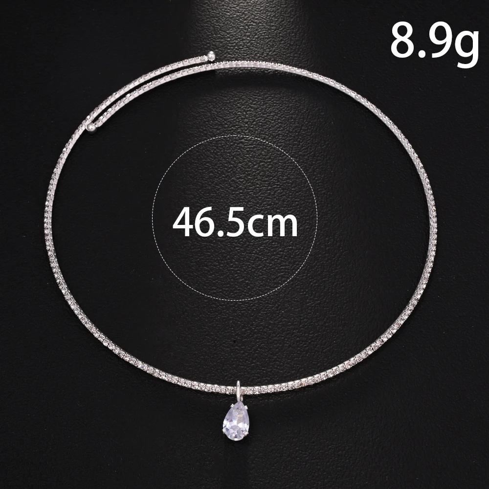 Stonefans ウォータードロップペンダントチョーカーネ - Crystal Choker Necklace のレビューと価格