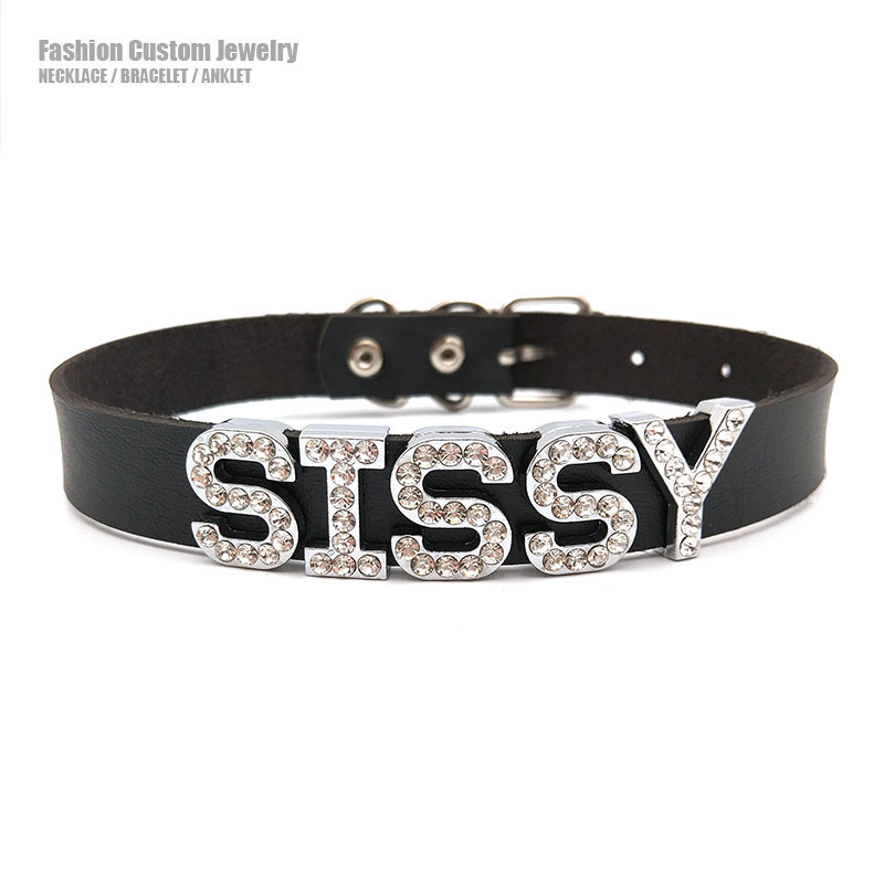 カスタマイズされたネックレスラインストーンレター Colla - Crystal Choker Necklace のレビューと価格