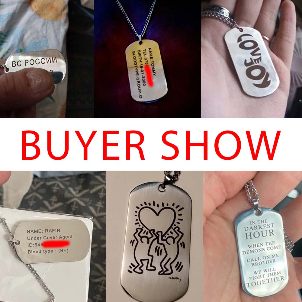 軍隊戦術用パーソナライズドバードッグタグネックレス、兵士名チ - Mens Dog Tag Necklace のレビューと価格