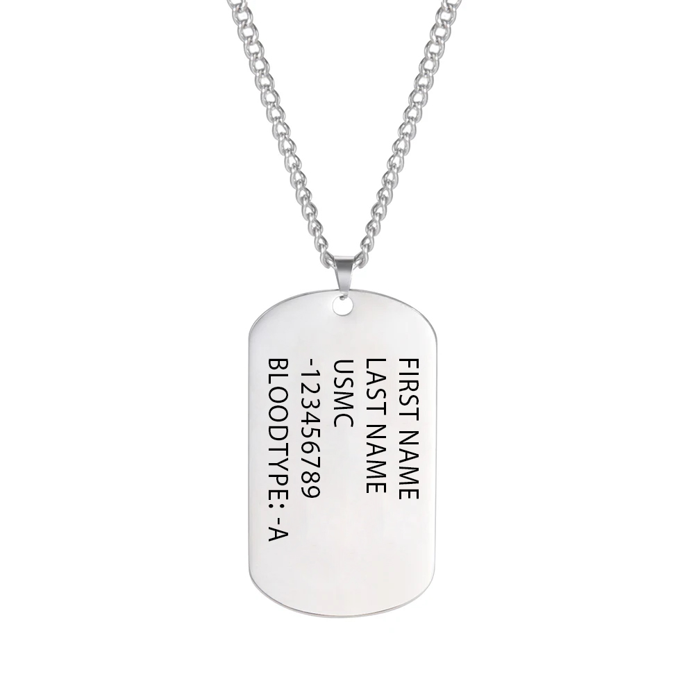 軍隊戦術用パーソナライズドバードッグタグネックレス、兵士名チ - Mens Dog Tag Necklace のレビューと価格