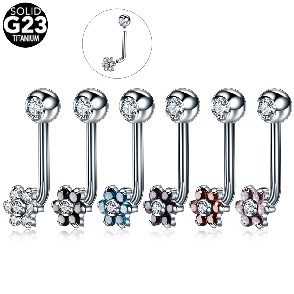 1PC チタンクリスティーナ垂直フードピアスフラワーリップリ - Christina Jewelry & Watches Marguerite Ørestik Forgyldt Sølv のレビューと価格