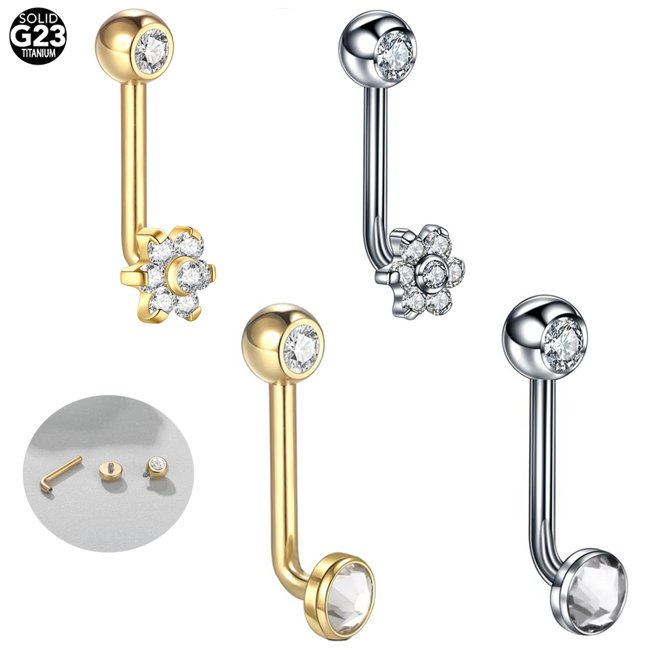 セクシーな女性のためのチタンベリーピアス,1ピース,垂直フー - Christina Jewelry & Watches Marguerite Ørestik Forgyldt Sølv のレビューと価格