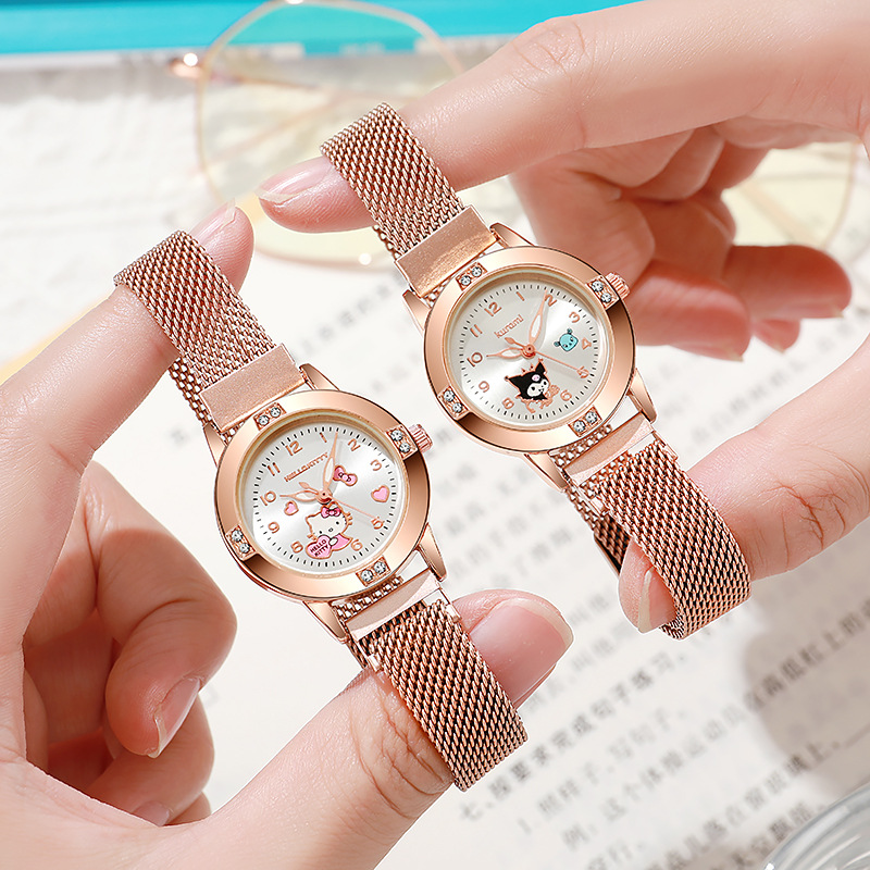 漫画ダイヤモンドステッチ腕時計女の子女性かわいいハローキティ - Jewelry Watches For Kids のレビューと価格