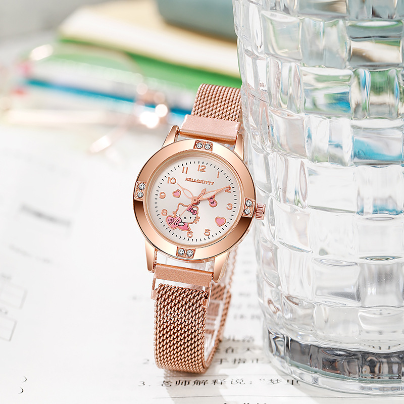 漫画ダイヤモンドステッチ腕時計女の子女性かわいいハローキティ - Jewelry Watches For Kids のレビューと価格