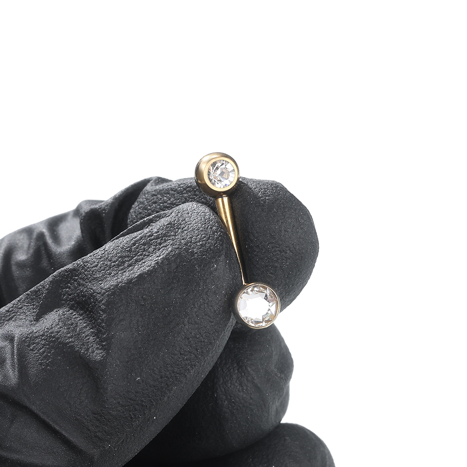 G23へそドリル,クリニナ垂直フード,リップリング,クリスタ - Christina Jewelry & Watches Marguerite Ørestik Forgyldt Sølv のレビューと価格