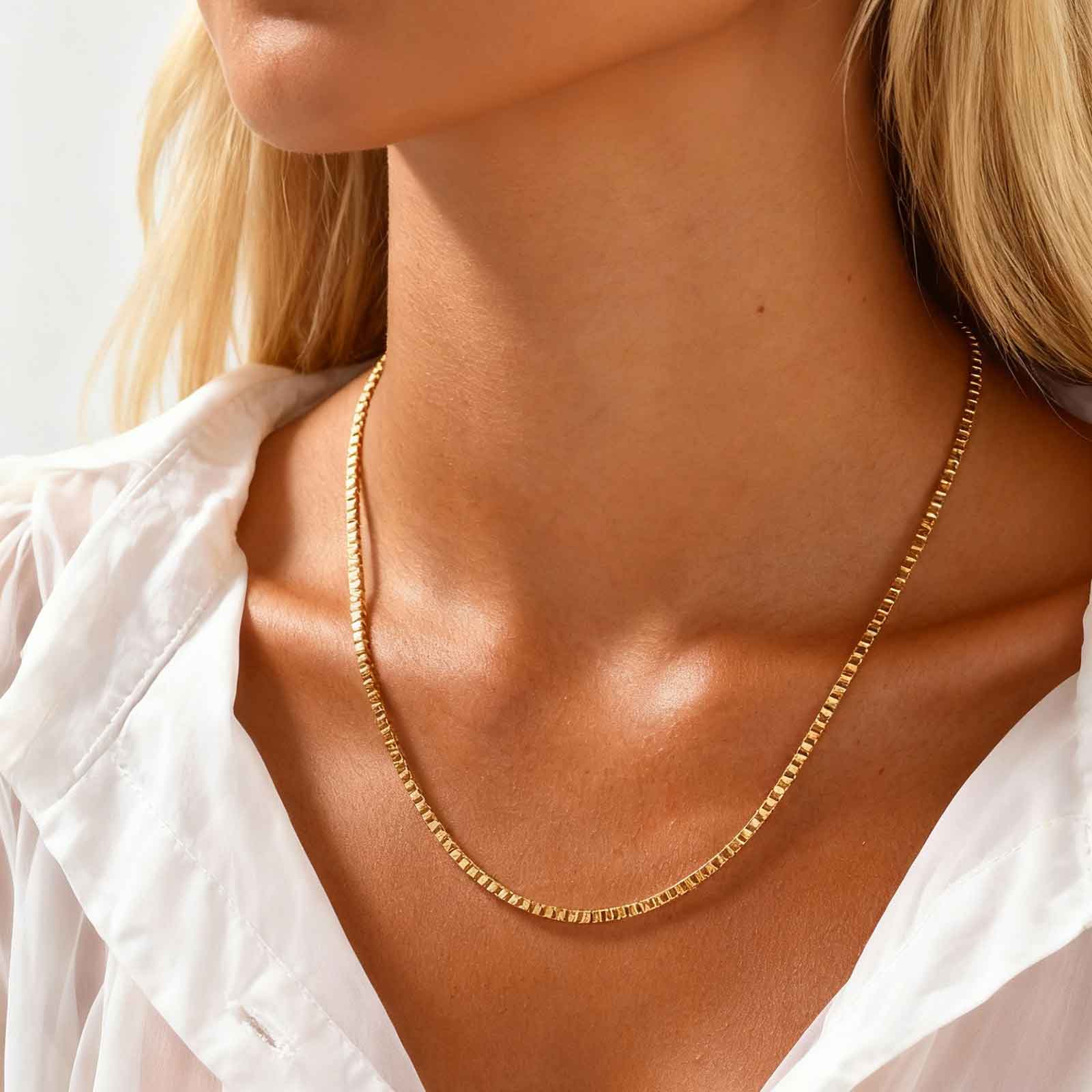 1/2/3MM 薄型チェーンネックレス メンズ レディース  - Mens Dog Tag Necklace のレビューと価格
