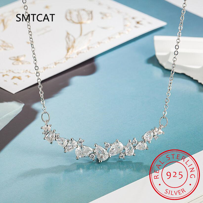 2.8カラット モアサナイト ネックレス エレガント 925 - Crystal Choker Necklace のレビューと価格