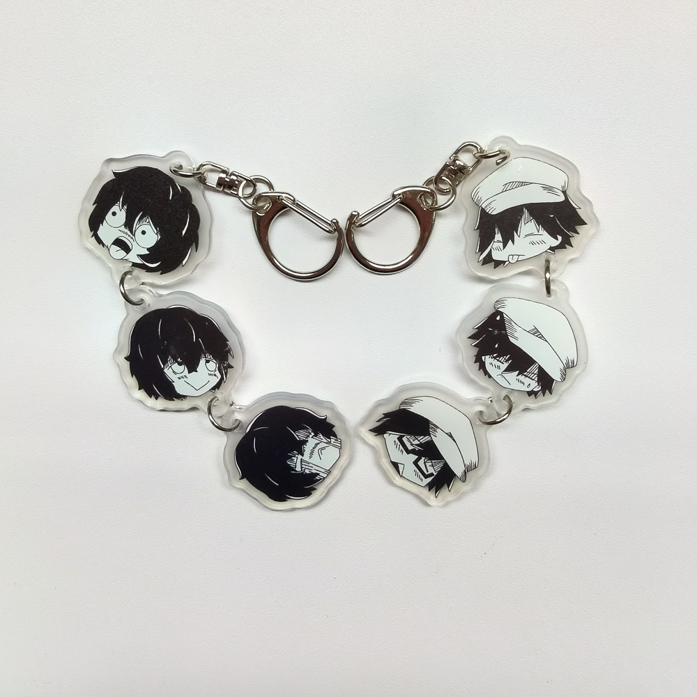 アニメキーホルダートレイ犬アクリル寿司中島太宰花キーチェーン - Mens Dog Tag Necklace のレビューと価格