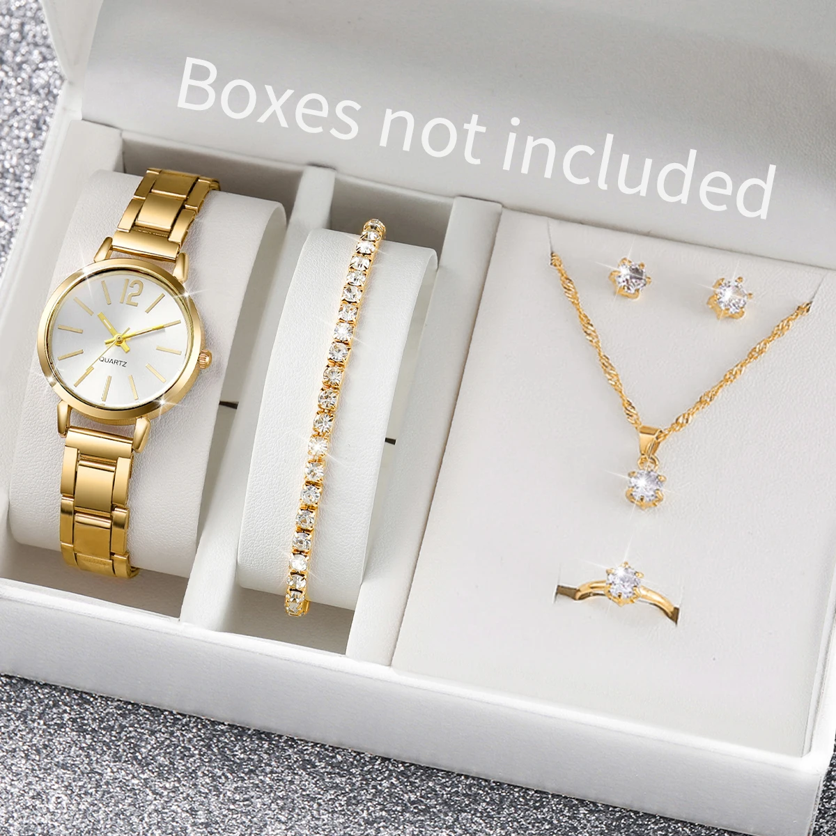 5/6 個ファッション女性用腕時計ジュエリーセット高級アナロ - Jewelry Watches For Kids のレビューと価格